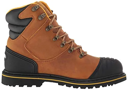 Ad Tec 7 Inch Mens Work Boots, Reflective Trim on Heel, Crazy Horse Leather upper