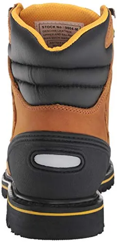 Ad Tec 7 Inch Mens Work Boots, Reflective Trim on Heel, Crazy Horse Leather upper