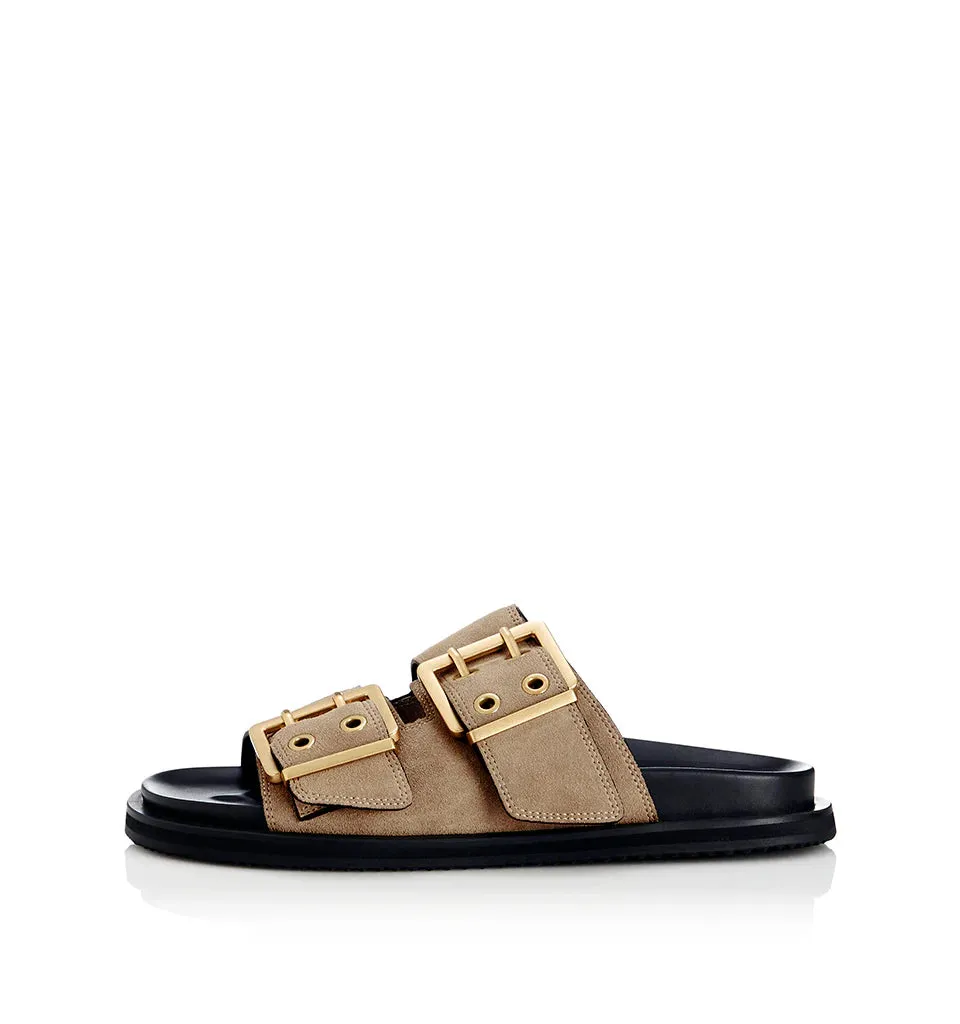 ALIAS MAE Womens Patterson Leather Sandals - Natural Suede