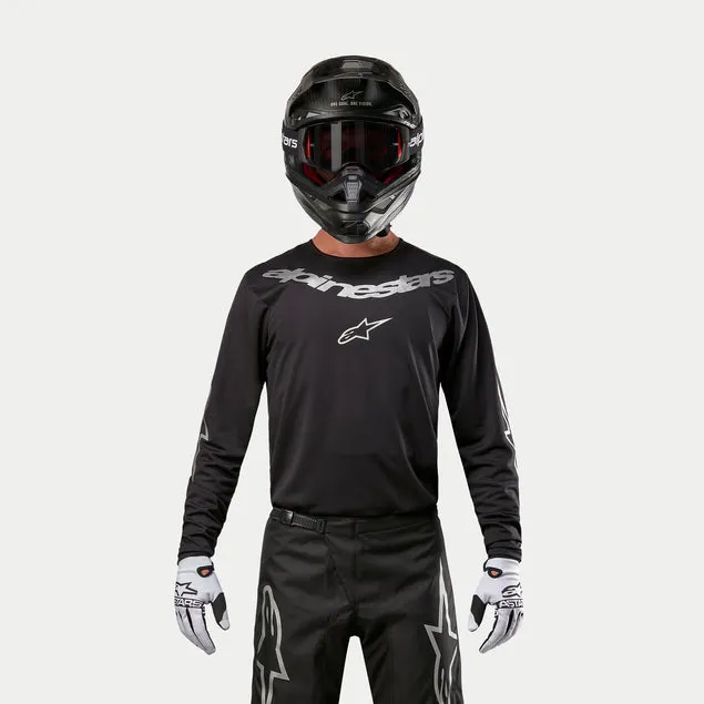 ALPINESTARS 2024 FLUID GRAPHITE JERSEY - BLACK SILVER