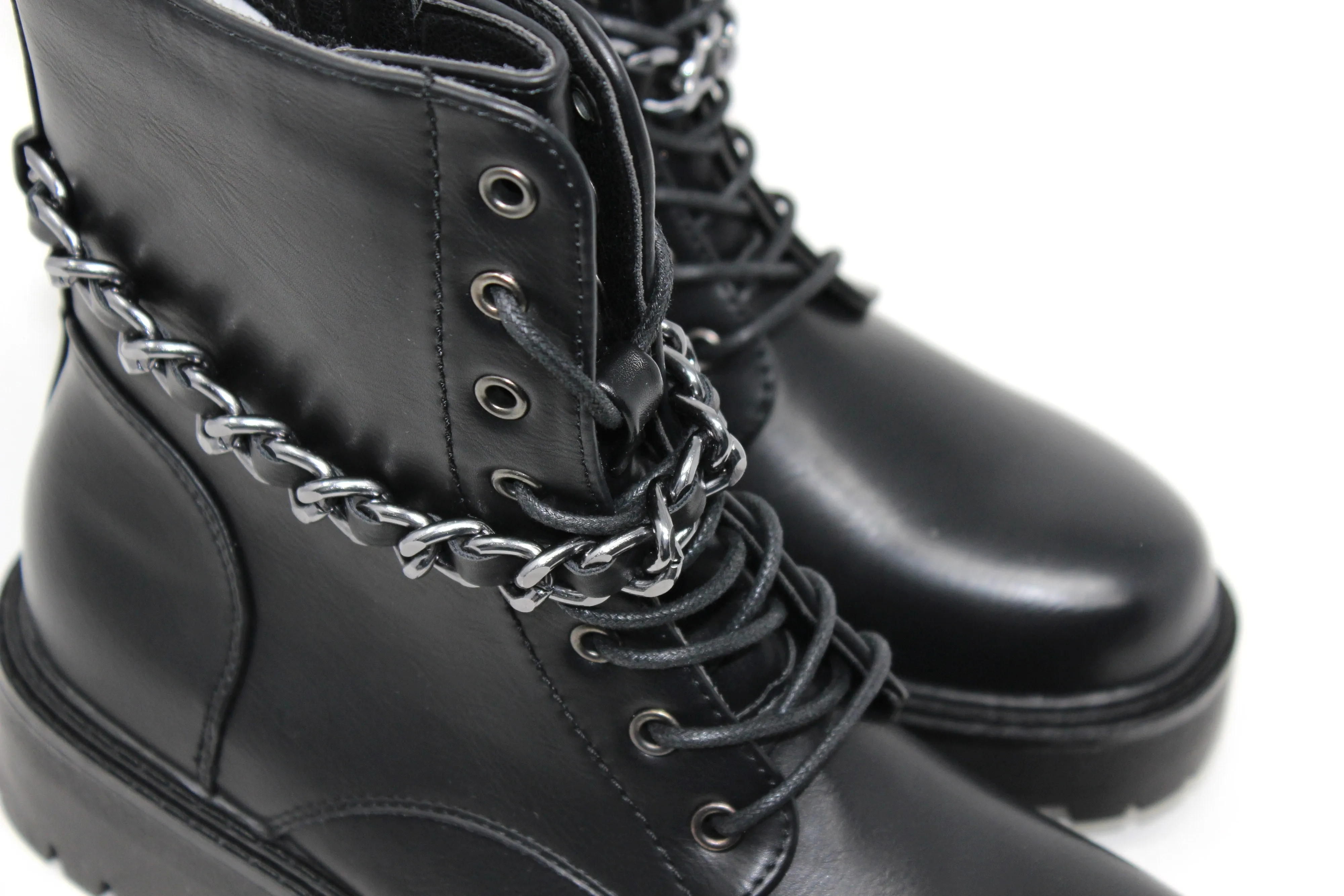 Black Rugged Ankle Boot