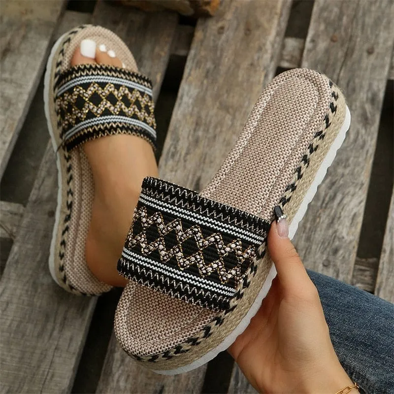 Boho Espadrille Platform Sandals