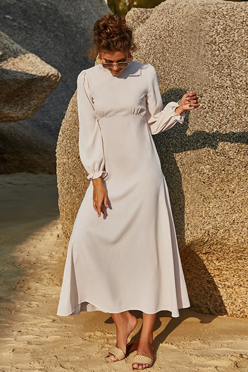 Boho Puff Sleeve Maxi Dress