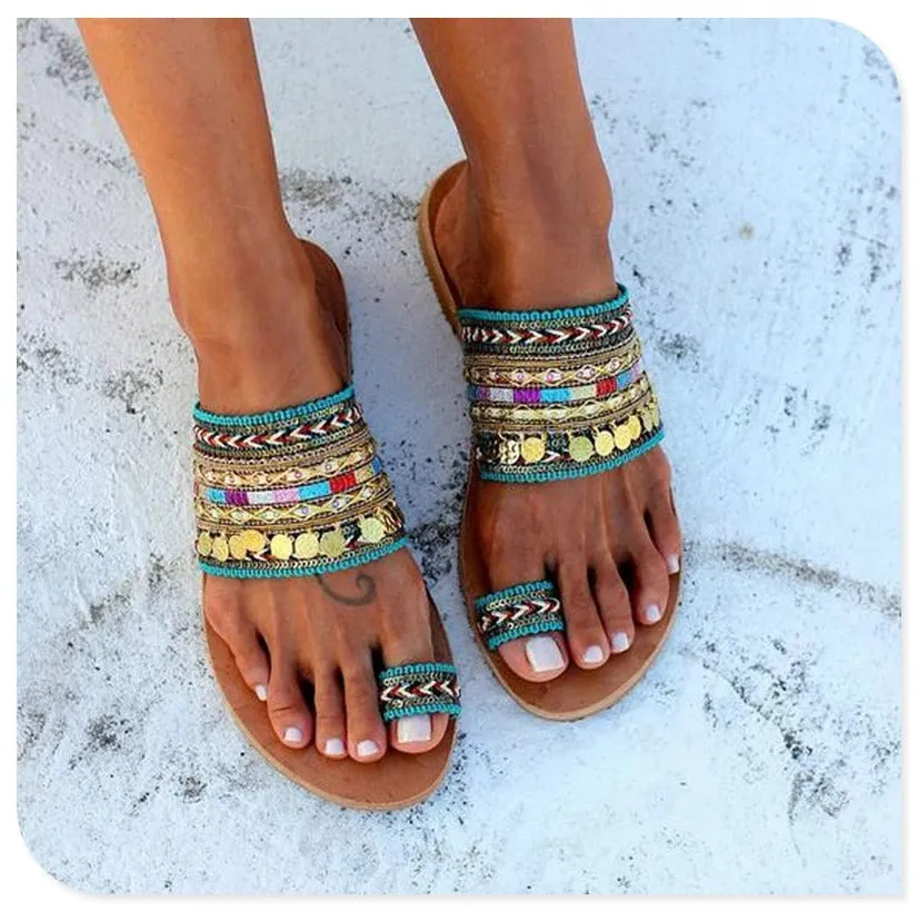 Boho Summer Flat Sandals