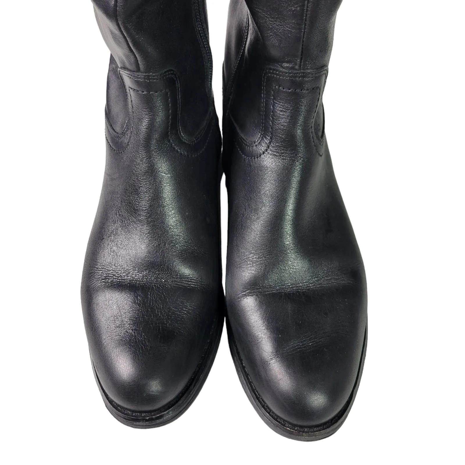 Cole Haan Myriam Tall Boots Black Leather Flat Winter OriginalGrand Grand Size 7.5