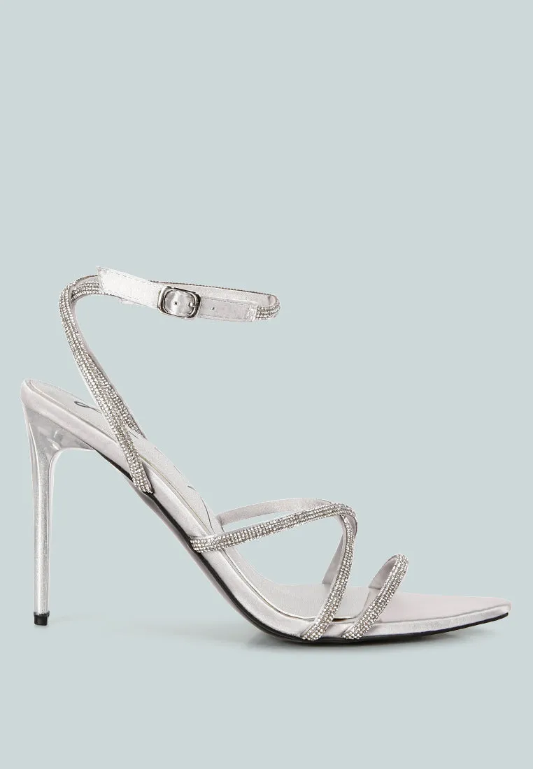 Dare Me Rhinestone Embellished Stiletto Sandals