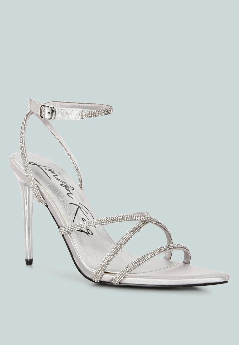 Dare Me Rhinestone Embellished Stiletto Sandals