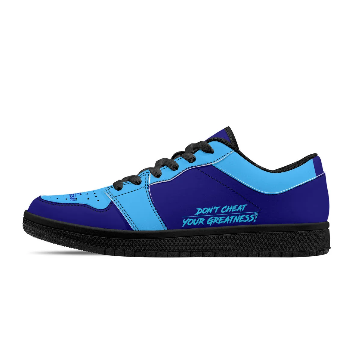 DCYG G4's  Dark  & Light Blue ,Black Sole Low-Top Leather Sneakers