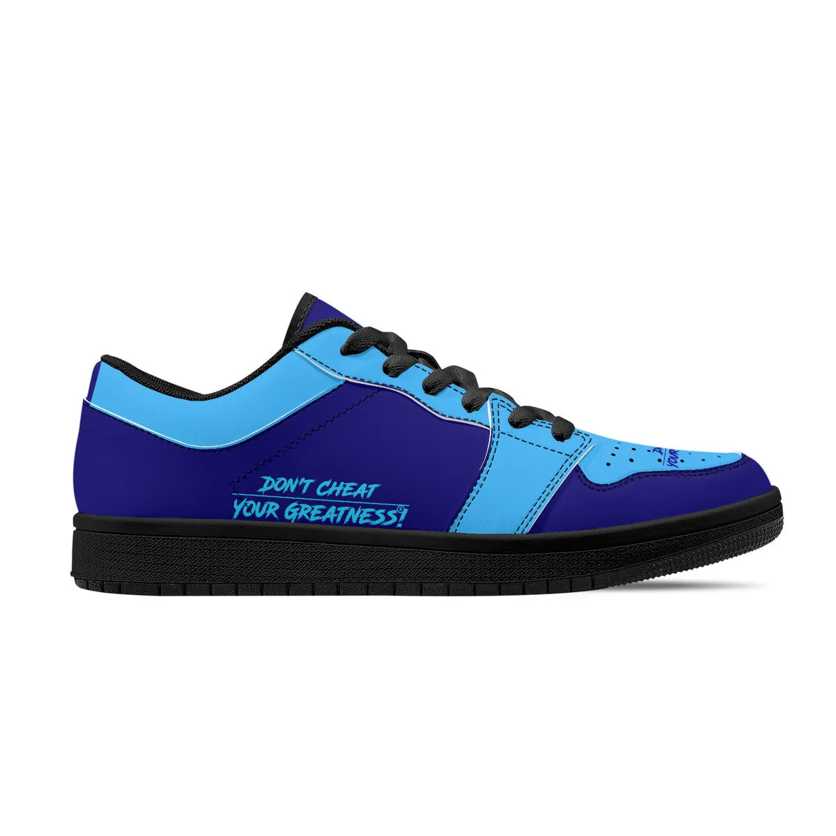 DCYG G4's  Dark  & Light Blue ,Black Sole Low-Top Leather Sneakers