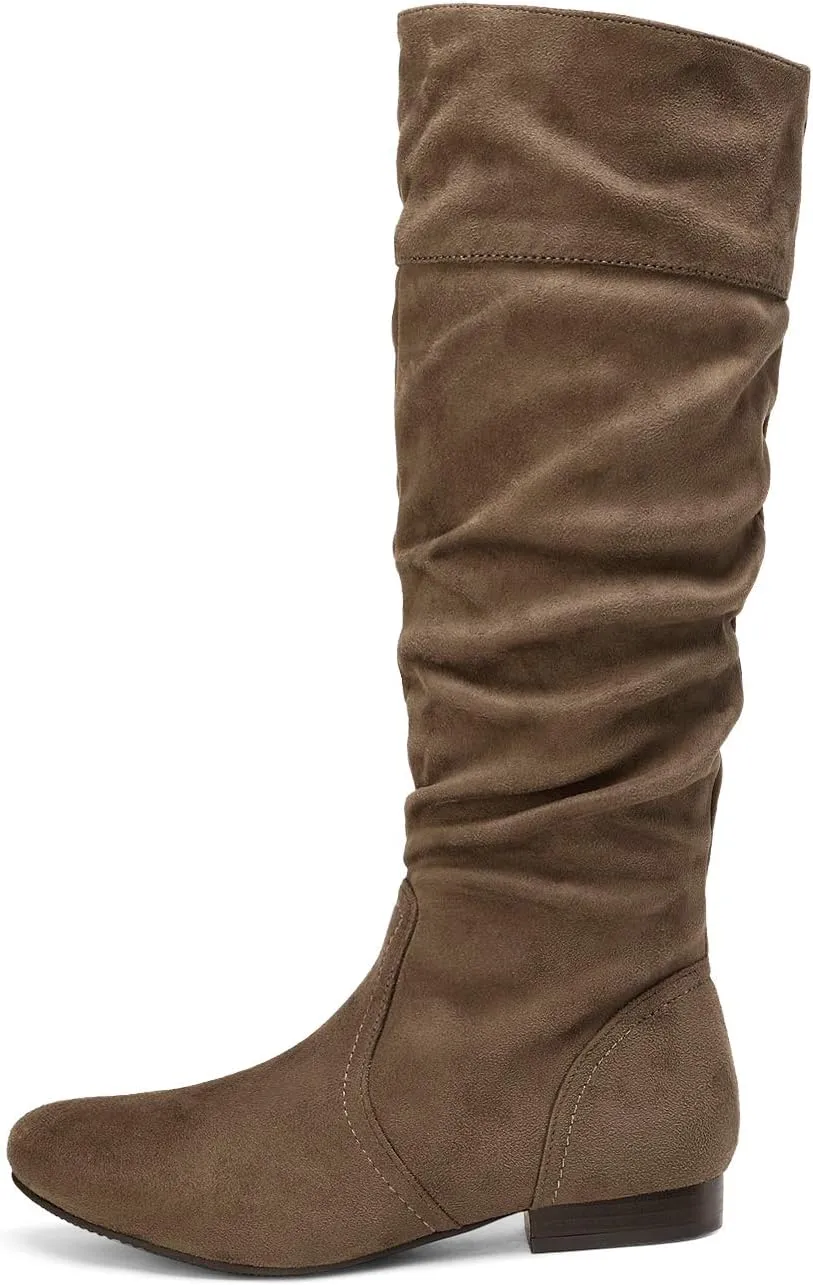 DREAM PAIRS Women's Knee High Pull On Fall Weather Winter Boots