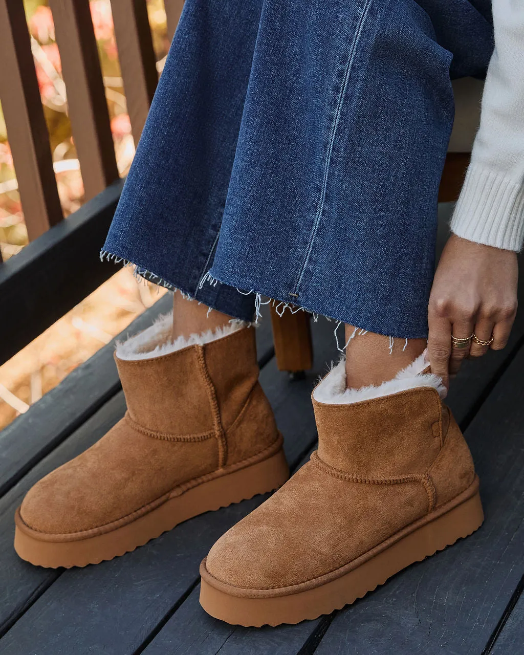 Elowen Suede Fur Lined Ankle Boots