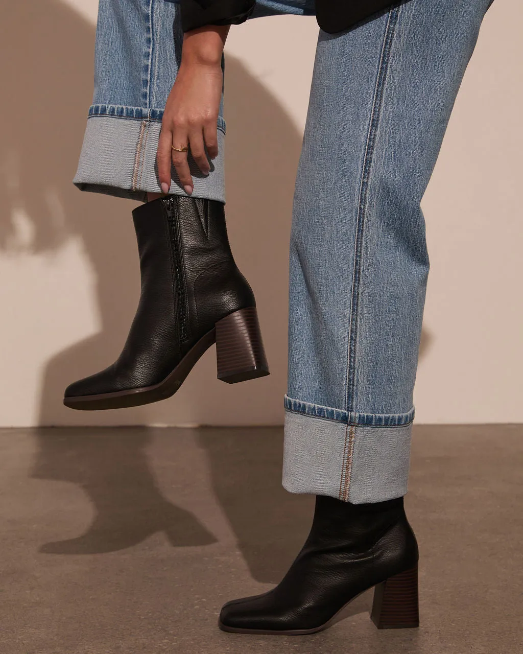 Fall Hues Block Heel Ankle Boots