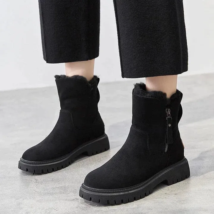 Faux Suede Ankle Boots