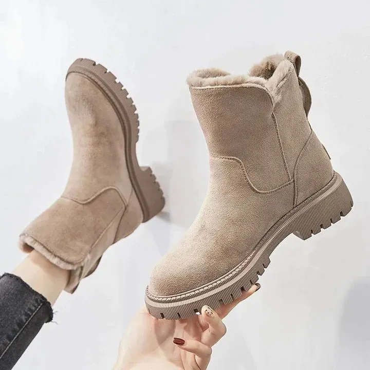 Faux Suede Ankle Boots