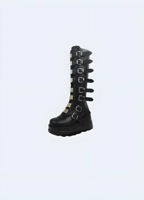 Goth Buckle Boots