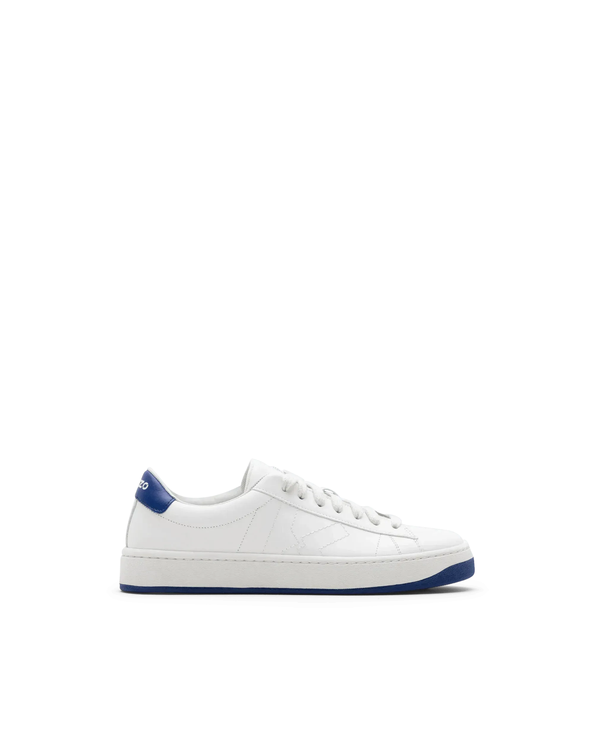 Kourt Blue-Detail Lace Up Sneakers