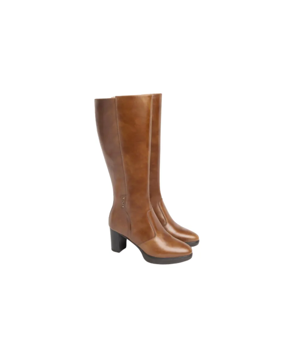 NERO GIARDINI KNEE HIGH BOOTS IN BROWN