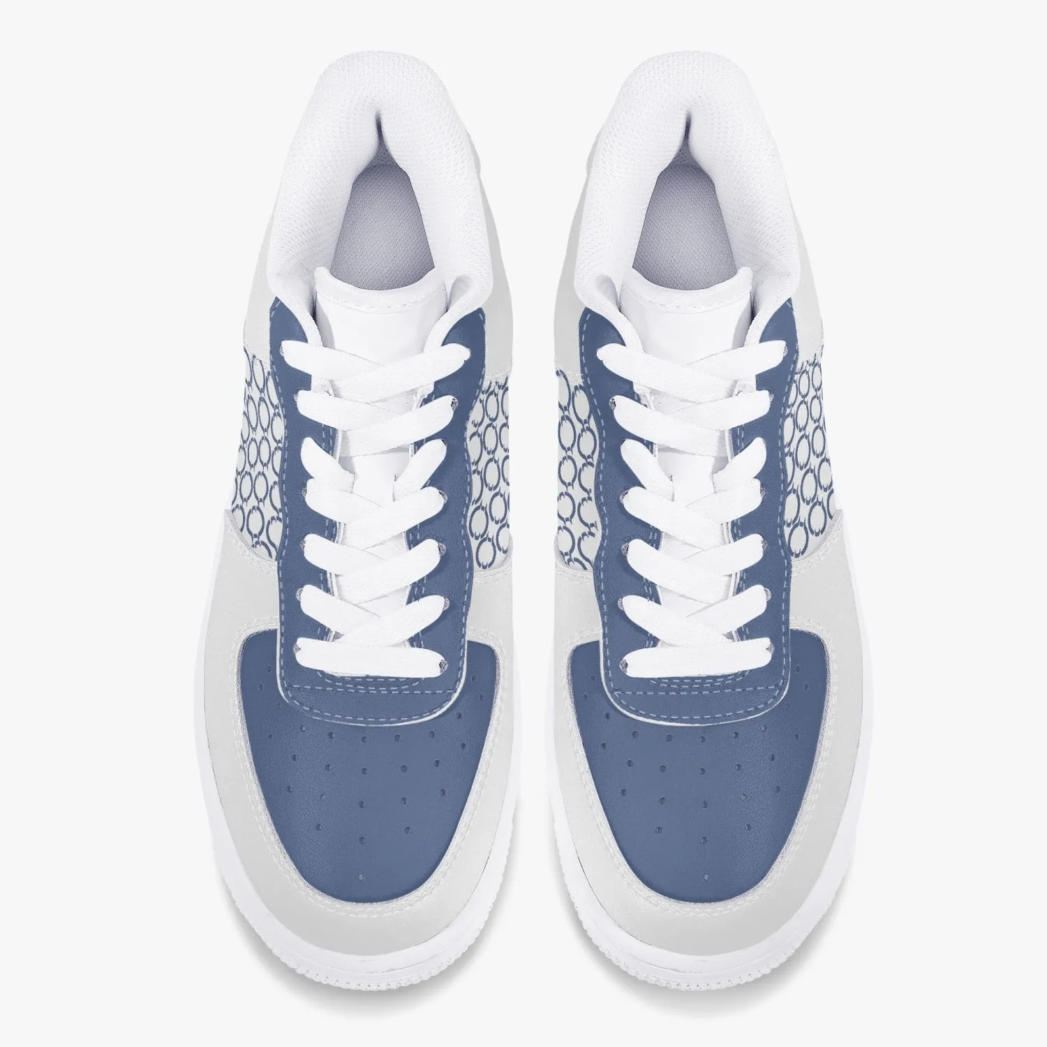 OOTAMAWAE Original Brand Low-Top Leather Sports Sneakers AIR Blue