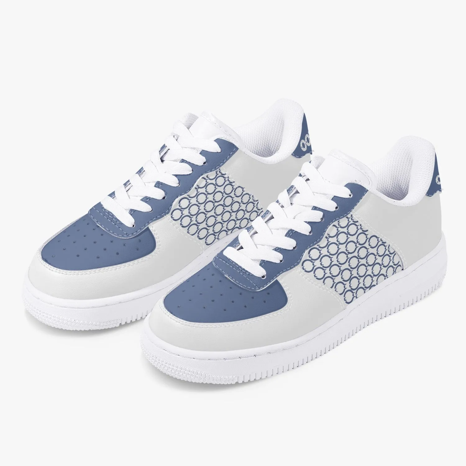 OOTAMAWAE Original Brand Low-Top Leather Sports Sneakers AIR Blue