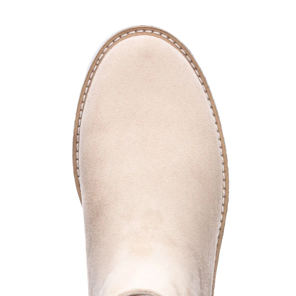 Piper Fine Suede Bootie- Cream