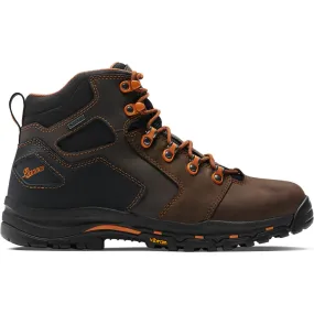 Professional Danner Vicious 4.5" Brown/Orange Waterproof Work Boots with Safety Toe