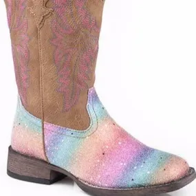 Roper Toddler Glitter Rainbow Boots