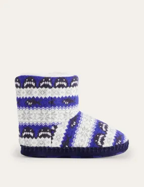 Slipper Boots-Blue Shark