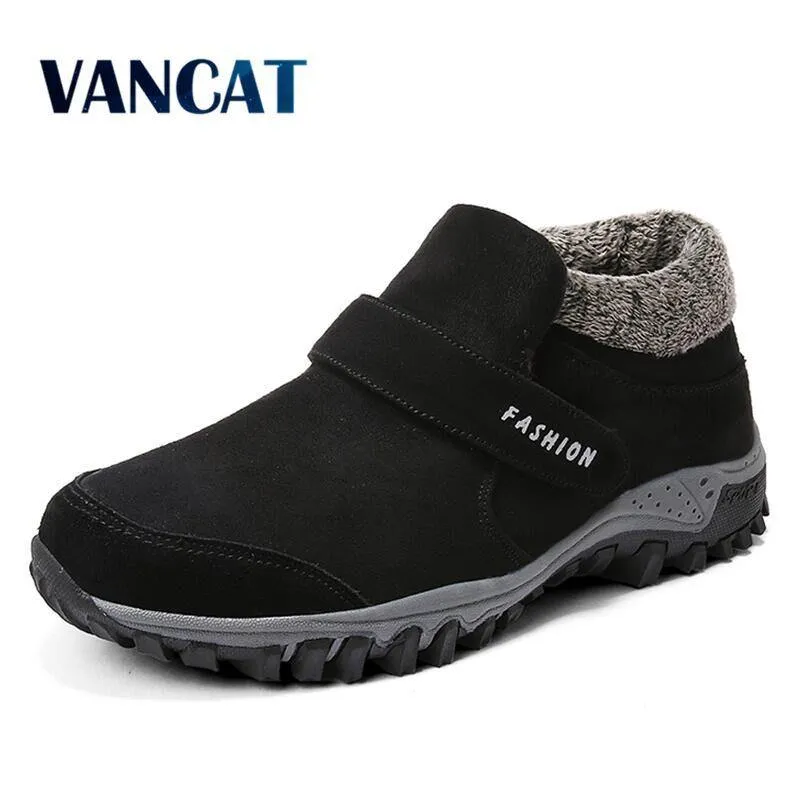 Vancat Fur Lined Winter Plush Ankle Boots