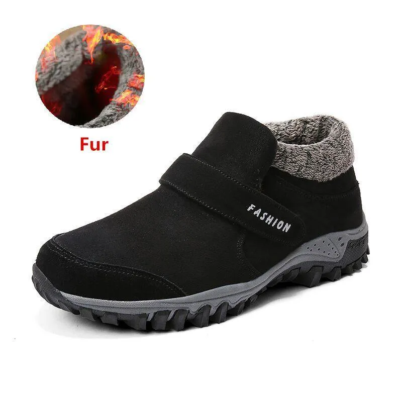 Vancat Fur Lined Winter Plush Ankle Boots