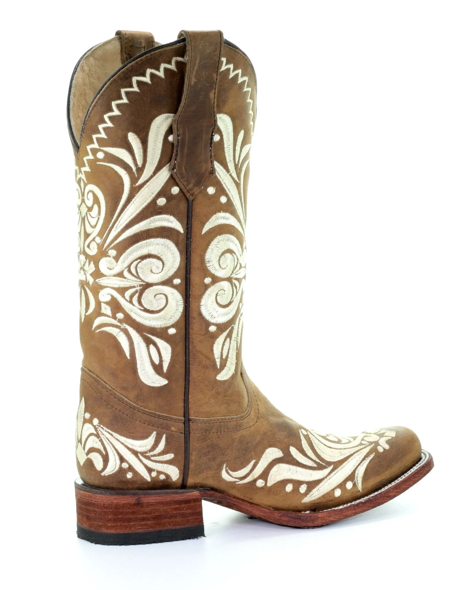 Women's Tan Embroidered Western Boots